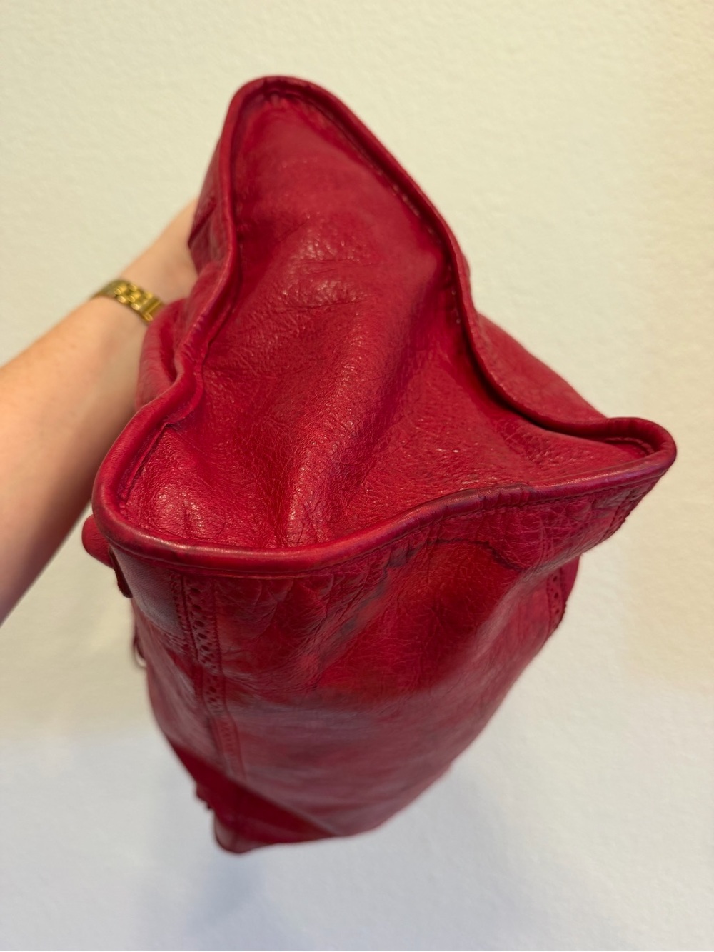 Balenciaga Citybag Giant Brogues Work Crimson red Vintage Y2K - Picture 8 of 13